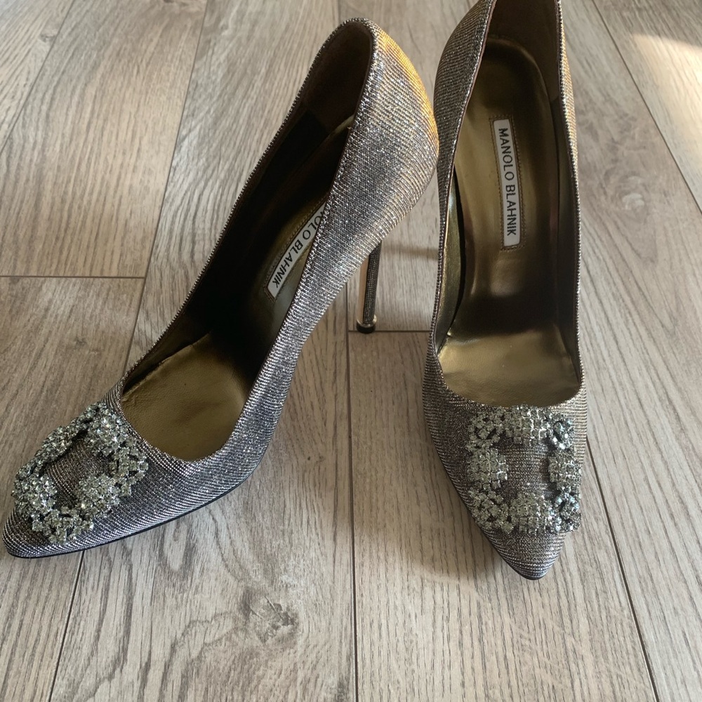 Manolo Blahnik Bronze Heels